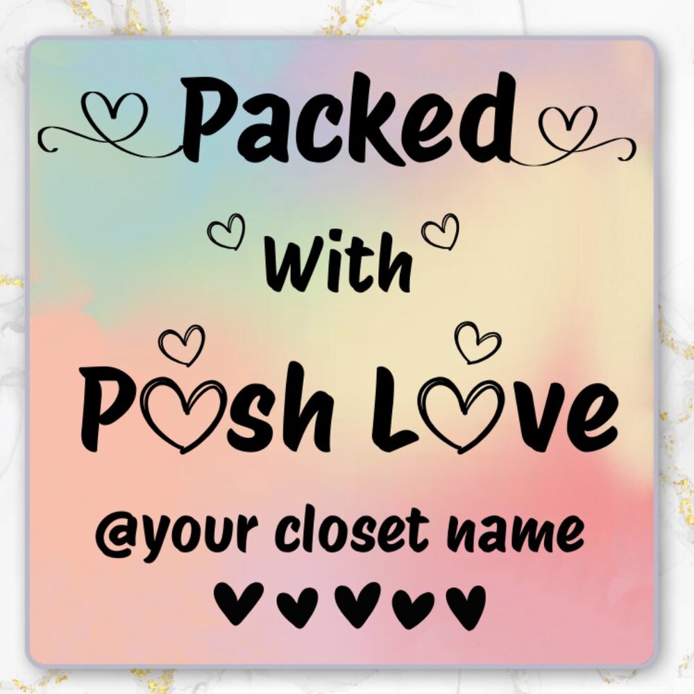 100 Thank You Stickers Packed With  Posh Love